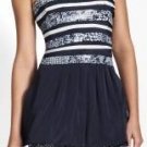 $398 New BCBG Max Azria "Milo" Strapless Blue Sequin Cocktail Party Dress 4