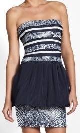 $398 New BCBG Max Azria "Milo" Strapless Blue Sequin Cocktail Party Dress 4