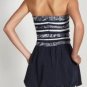 $398 New BCBG Max Azria "Milo" Strapless Blue Sequin Cocktail Party Dress 4
