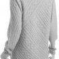 $248 New BCBG Max Azria Heather Grey Engineered Cable Knit Sweater Top NWT S