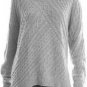 $248 New BCBG Max Azria Heather Grey Engineered Cable Knit Sweater Top NWT S