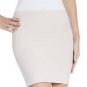 $138 New BCBG Max Azria "Simone" Bare Pink Textured Bandage Power Skirt NWT L