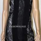 $398 New BCBG Max Azria Black Embellished Lace Cocktail Party Dress 6