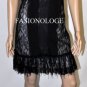 $398 New BCBG Max Azria Black Embellished Lace Cocktail Party Dress 6