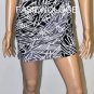 $208 New BCBG Max Azria Black Draped Jersey Print Short Party Dress M
