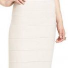 $148 New BCBG Max Azria "Alexa" Almond Balsam Bandage Cocktail Power Skirt NWT M