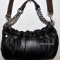 $298 New BCBG Max Azria Black Brown Leather Shoulder Hand Bag Purse  NS M S