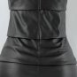 $278 New BCBG Max Azria Black Tiered Faux Leather Cocktail Party Dress 4