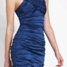 $368 New BCBG Max Azria "Megan" Cobalt Crinkled Cocktail Party Dress 12