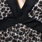$328 New BCBG Max Azria Black Animal Print Chiffon Cocktail Party Dress Gown 4