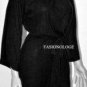 $418 New BCBG Max Azria Black 100% Cashmere Gold Knit Cocktail Sweater Dress M
