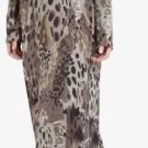 $378 New BCBG Max Azria "Gilmour" Cocoa Combo 100% Silk Shift Party Dress xS