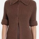 $218 New BCBG Max Azria "Nash" Heat Dark Bisque Wool Cocktail Sweater Top XS