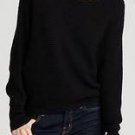 $238 New BCBG Max Azria "Camille" Black Knit Party Sweater Top XXS