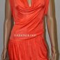 $248 New BCBG Max Azria Runway Mandarin Draped Jersey Cocktail Party Dress S