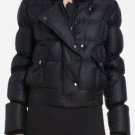 $398 New BCBG Max Azria "Angelica" 100% Duck Down Black Quilted Coat Jacket  M