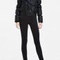 $398 New BCBG Max Azria "Angelica" 100% Duck Down Black Quilted Coat Jacket  M