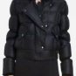 $398 New BCBG Max Azria "Angelica" 100% Duck Down Black Quilted Coat Jacket  M