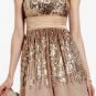 $468 New BCBG Max Azria Strapless Bisque Sequin Cocktail Party Gown NWT 8