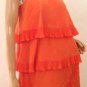 $308 New BCBG Max Azria Bright Poppy Tiered 100% Silk Cocktail Dress S