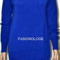 $329 New BCBG Max Azria Blue Sapphire 100% Lambs Wool Banded Sweater Dress XS