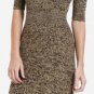 $238 New BCBG Max Azria "Shay" Camel Combo Wool Tweed Knit Sweater Dress XXS