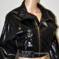 $268 New BCBG Max Azria Runway Black Motorcycle Gold Convertable Vest Jacket L
