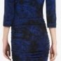 $158 New BCBG Max Azria "Autumn" Blue Sapphire Jersey Cocktail Party Dress NWT L