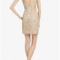 $498 New BCBG Max Azria "Duwi" Dark Tusk Sequin Cocktail Party Dress 10