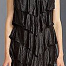 $258 New BCBG Max Azria Black Mesh Tiered Cocktail Party Dress S