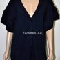 $228 New BCBG Max Azria Navy 100% Lambs Wool Cardigan Sweater M
