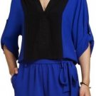 $198 New BCBG Max Azria "Elie" Royal Blue Colorblock Cocktail Party Romper XS