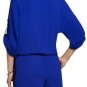 $198 New BCBG Max Azria "Elie" Royal Blue Colorblock Cocktail Party Romper NWT S