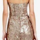 $258 New BCBG Max Azria "Carole" Strapless Champagne Sequin Cocktail Dress NWT 2