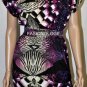 $208 New BCBG Fuschia Berry Print Shift Cocktail Party Dress S