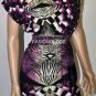 $208 New BCBG Fuschia Berry Print Shift Cocktail Party Dress S