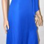 $608 New BCBG Max Azria One Shoulder Embellished Blue Silk Long Dress Gown 12