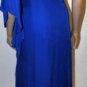 $608 New BCBG Max Azria One Shoulder Embellished Blue Silk Long Dress Gown 12