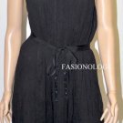 $578 New BCBG Max Azria Black Silk Chiffon Sequin Cut Out Cocktail Party Dress 4