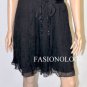 $578 New BCBG Max Azria Black Silk Chiffon Sequin Cut Out Cocktail Party Dress 4