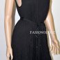$578 New BCBG Max Azria Black Silk Chiffon Sequin Cut Out Cocktail Party Dress 4