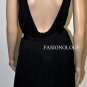 $578 New BCBG Max Azria Black Silk Chiffon Sequin Cut Out Cocktail Party Dress 4