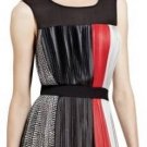 $298 New BCBG Max Azria "Franca" Pleated Party Cocktail Long Gown Dress NWT M