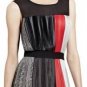 $298 New BCBG Max Azria "Franca" Pleated Party Cocktail Long Gown Dress NWT M