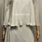 $548 New BCBG Max Azria White Layered Silk Chiffon Rosette Party Dress S