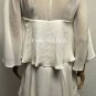 $548 New BCBG Max Azria White Layered Silk Chiffon Rosette Party Dress S