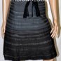 $558 New BCBG Max Azria Grey Tiered " Christi" Silk Cocktail Dress ~0~
