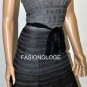 $558 New BCBG Max Azria Grey Tiered " Christi" Silk Cocktail Dress ~0~