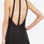 $178 New BCBG Max Azria "Abbey" Black Stud Cocktail Party Top NWT M