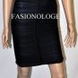 $578 New BCBG Max Azria Black Mesh Ruched Short Cocktail Dress M